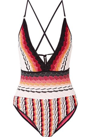 Missoni | Mare crochet-knit swimsuit | NET-A-PORTER.COM