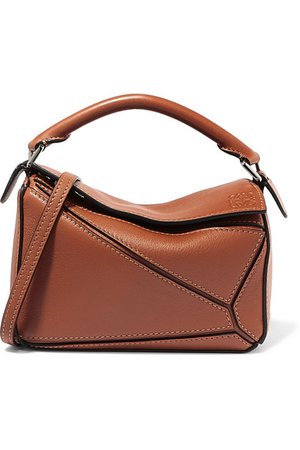 Loewe | Puzzle mini textured-leather shoulder bag | NET-A-PORTER.COM