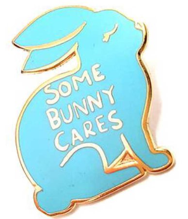 Some Bunny Cares pin