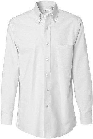 Van Heusen Men's Long Sleeve Oxford Dress Shirt, White, X-Large at Amazon Men’s Clothing store: Button Down Shirts