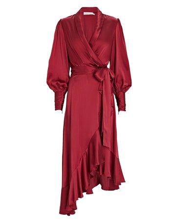 Zimmermann Silk Wrap Midi Dress | INTERMIX®