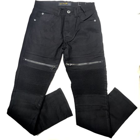 Old Skool Black Zipper Cargo Biker Jeans – Dudes Boutique