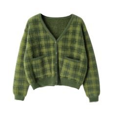 INDIE GIRL GREEN CROPPED SWEATER - Cosmique Studio