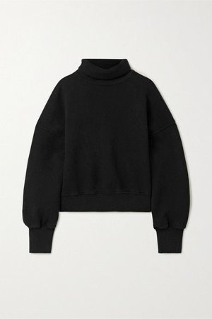 AGOLDE | Cropped cotton-jersey turtleneck sweatshirt