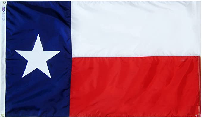 Amazon.com : Annin Flagmakers Model 145260 Texas State Flag 3x5 ft. Nylon SolarGuard Nyl-Glo 100% Made in USA to Official State Design Specifications. : Garden & Outdoor