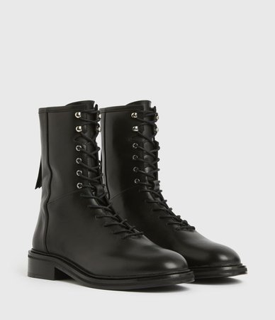 ALLSAINTS US: Womens Misty Leather Boots (black)