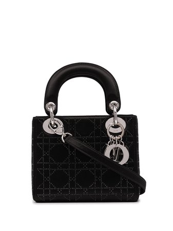 Christian Dior 2013 pre-owned mini Lady Dior rhinestone-embellished 2way bag - FARFETCH