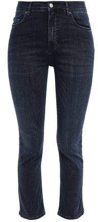 Victoria, Victoria Beckham Cropped Faded Mid-rise Skinny Jeans
