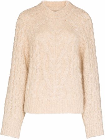 Isabel Marant cable-knit mohair-blend Jumper - Farfetch