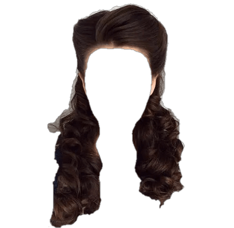 dark brown black curly retro hair