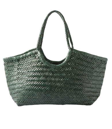 DRAGON DIFFUSION Nantucket large woven-leather basket bag