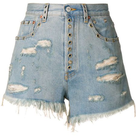 Gucci distressed fitted shorts