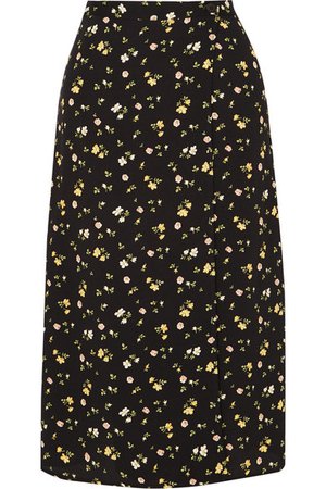 Reformation | Betty floral-print crepe de chine wrap skirt | NET-A-PORTER.COM