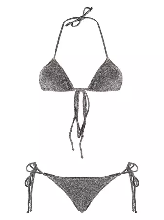 Reina Olga Miami metallic-effect Bikini Set - Farfetch