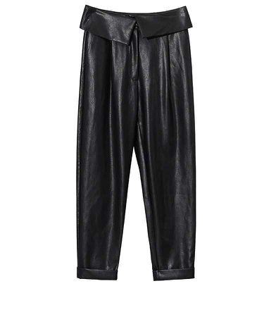 Buy Sonne Faux-Leather Slim-Fit Cropped Pants | YesStyle