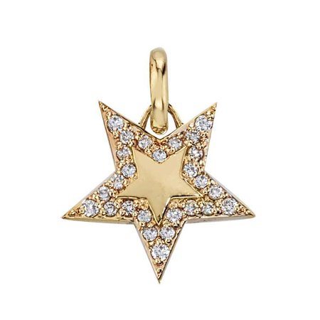 GiGi's Favorite Star Charm in 14K Yellow Gold and Diamonds