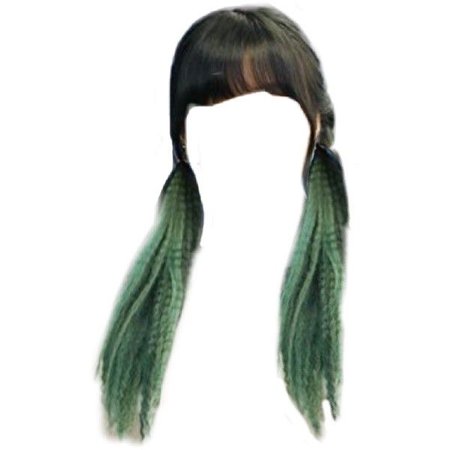 hair png bangs green