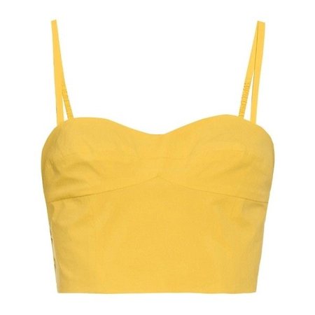 Tomas Maier Buttoned-side stretch-Cotton cropped top ($132)