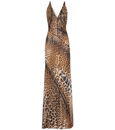 Saint Laurent, Leopard print Silk Dress