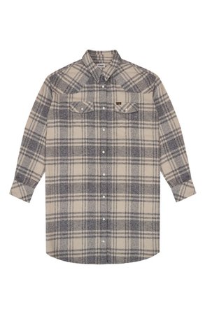 Wrangler Plaid Flannel Shirtdress | Nordstrom