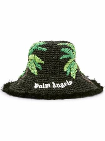 Palm Angels Woven Palm Tree Logo Sun Hat - Farfetch