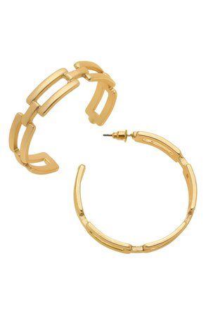Canvas Jewelry Edith Chain Link Hoop Earrings | Nordstrom