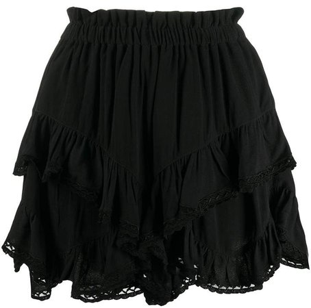 tiered mini skirt