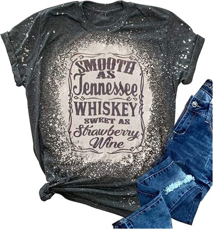 Country Music Cute Funny Graphic T Shirt Tops for Women Friend Tennessee Whiskey Strawberry Wine Tee Shirt Tunic