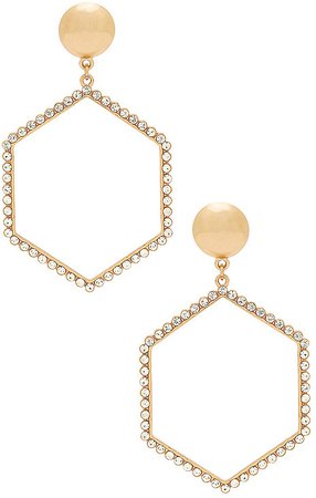 Hexagon Drop Earrings