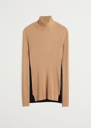 Ribbed knit sweater - Women | Mango USA camel
