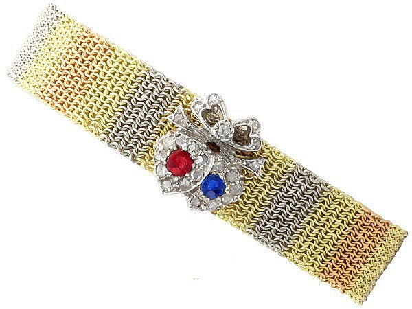 Victorian Mesh Bracelet | Gold Antique Jewellery | AC Silver