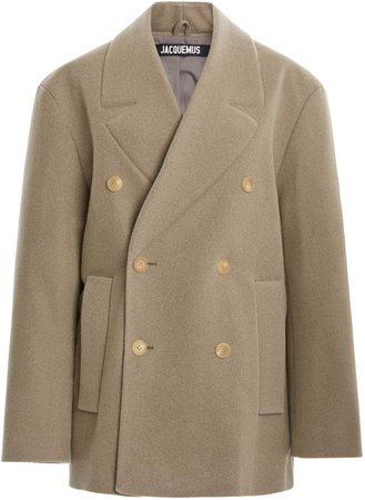 Jacquemus Oversized Wool-Blend Double-Breasted Coat