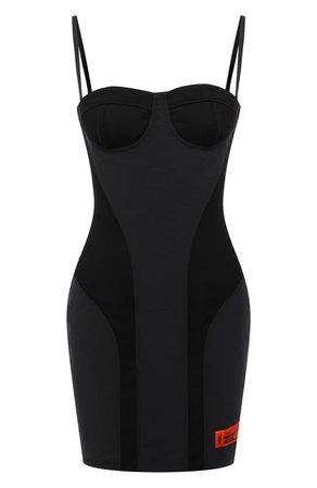 Женское черное платье HERON PRESTON — купить за 57500 руб. в интернет-магазине ЦУМ, арт. HWDB042R21FAB0011000