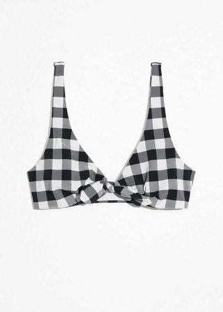Gingham Tie Bikini Top - Checkered - Bikinis - & Other Stories GB