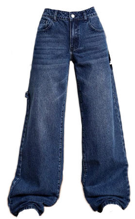 baggy oversized dark blue jeans