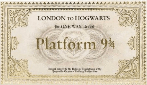 Harry Potter 9/3.4 platform ticket