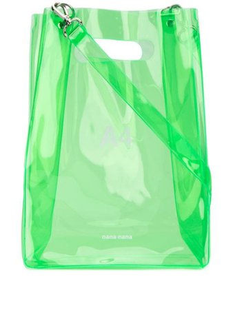 Nana-Nana transparent tote bag green NA017A4GREEN - Farfetch