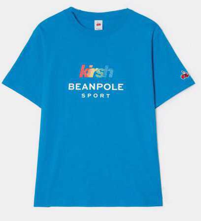 Beanpole Sport 19SS [Beanpole Sport X Kirish] Glitter Rainbow Logo T-Shirt - Blue