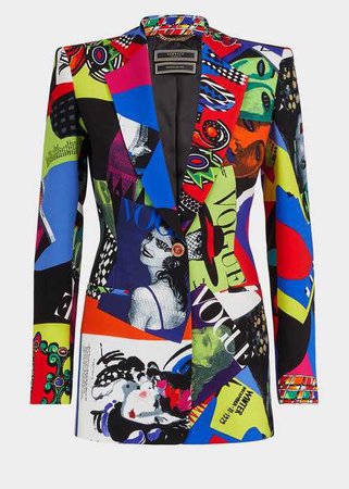 Vogue SS’91 Print Blazer Jacket For Women | Versace