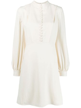 Shop white Chloé buttoned long sleeved dress with Express Delivery - Farfetch