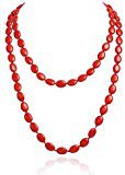 Amazon.com: JANE STONE Fashion Elegant Multi-Size Coral Red Beaded Funky Necklace Statement Bib Jewelry for Mummy(Fn1270-Red): Jewelry