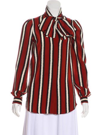 Gucci Silk Striped Top - Clothing - GUC217743 | The RealReal