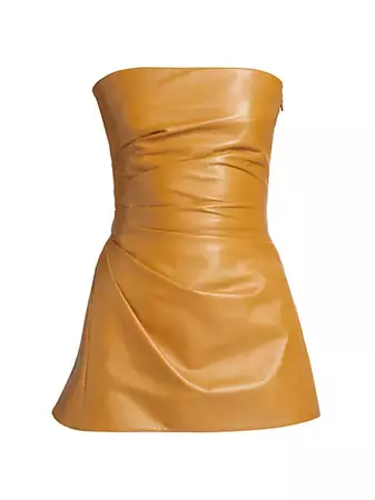 Shop Proenza Schouler Glossy Leather Strapless Top | Saks Fifth Avenue