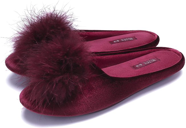 Wine Colored Slippers