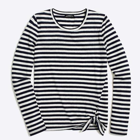 Mercantile Long-sleeve striped side-tie T-shirt