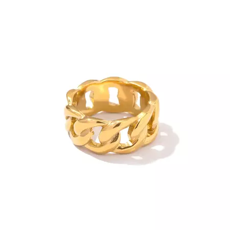 French Retro Hollow Chain Ring