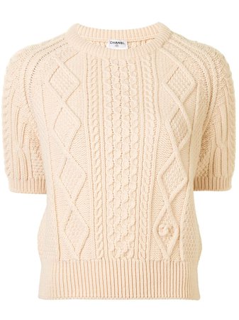 Chanel Pre-Owned 1996 Cable-Knit Wool Jumper Vintage | Farfetch.Com