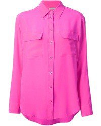 pink button down blouse