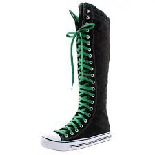 tall converse boots green laces - Google Search