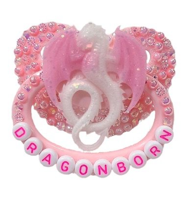 Pink dragon adult paci